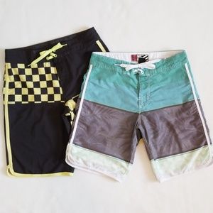 Lot 2 EUC Big Boy Surf Shorts 10